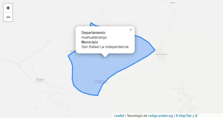 Código Postal San Rafael la Independencia, Huehuetenango - Guatemala