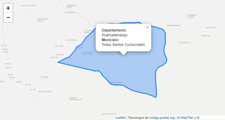 Código Postal Todos Santos Cuchumatan, Huehuetenango - Guatemala