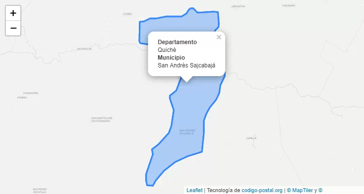 Código Postal San Andres Sajcabaja, Quiché - Guatemala