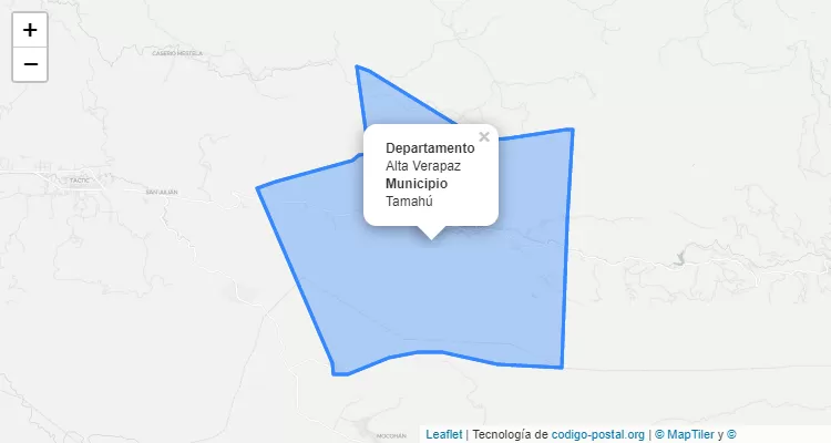 Código Postal Tamahu, Alta Verapaz - Guatemala