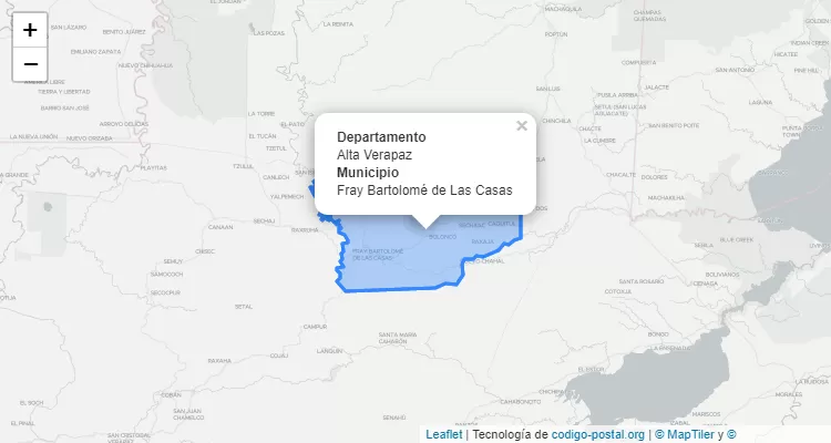 Código Postal Fray Bartolome de las Casas, Alta Verapaz - Guatemala