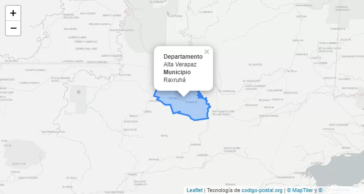 Raxruha, Alta Verapaz ZIP Code - Guatemala