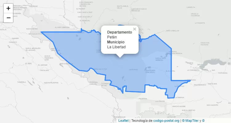 Código Postal La Libertad, Petén - Guatemala