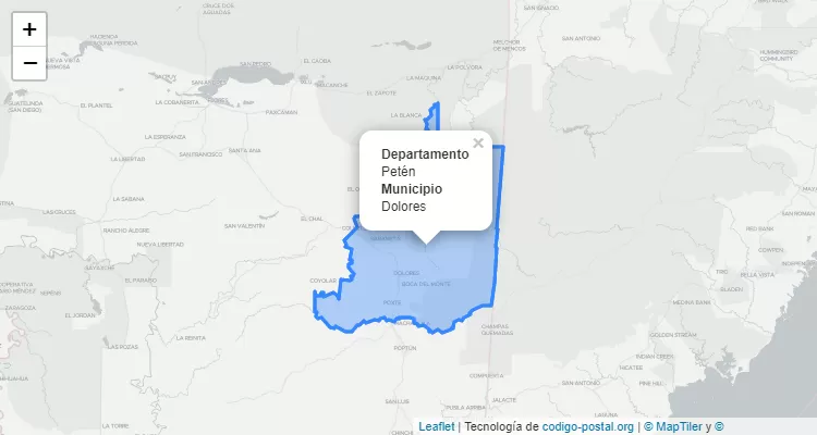 Dolores, Petén ZIP Code - Guatemala