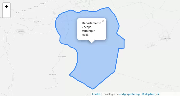 Huite, Zacapa ZIP Code - Guatemala
