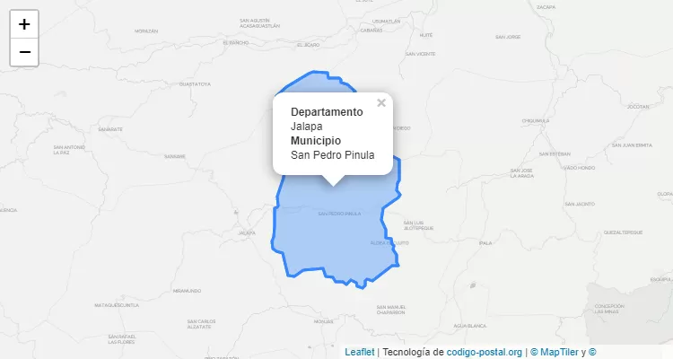 Código Postal San Pedro Pinula, Jalapa - Guatemala