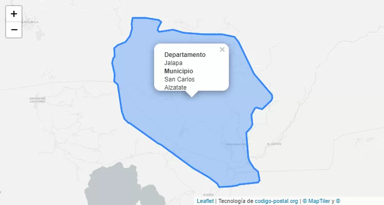 Código Postal San Carlos Alzatate, Jalapa - Guatemala