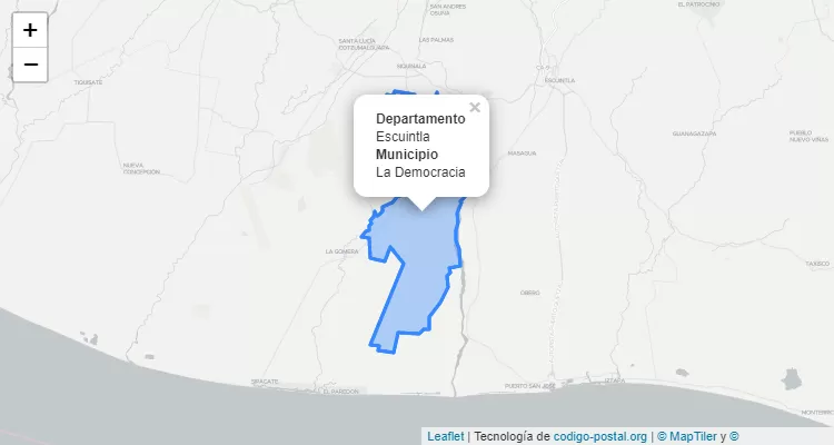 Código Postal La Democracia, Escuintla - Guatemala