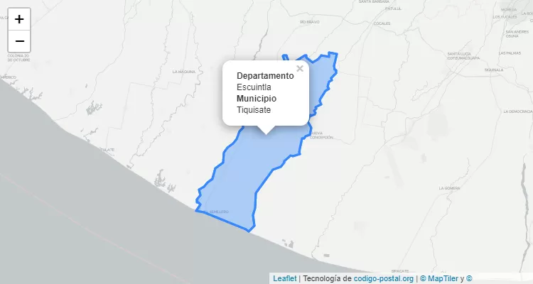 Código Postal Tiquisate, Escuintla - Guatemala