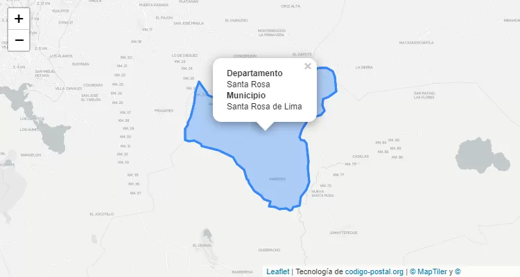Código Postal Santa Rosa de Lima, Santa Rosa - Guatemala
