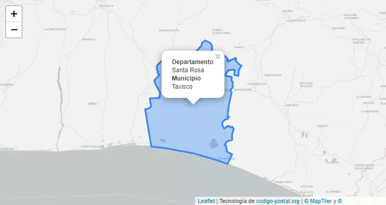 Código Postal Taxisco, Santa Rosa - Guatemala