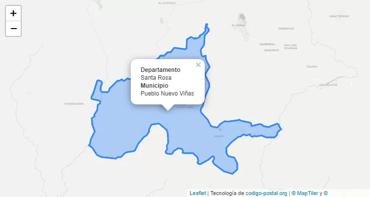 Código Postal Pueblo Nuevo Viñas, Santa Rosa - Guatemala