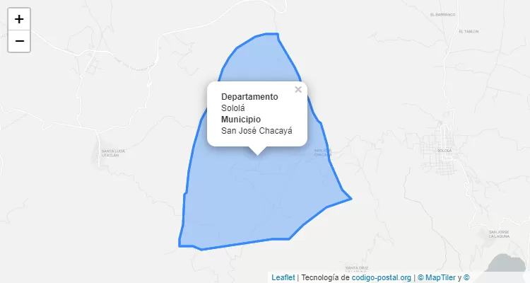 Código Postal San Jose Chacaya, Sololá - Guatemala