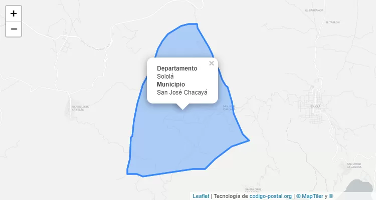 San Jose Chacaya, Sololá ZIP Code - Guatemala
