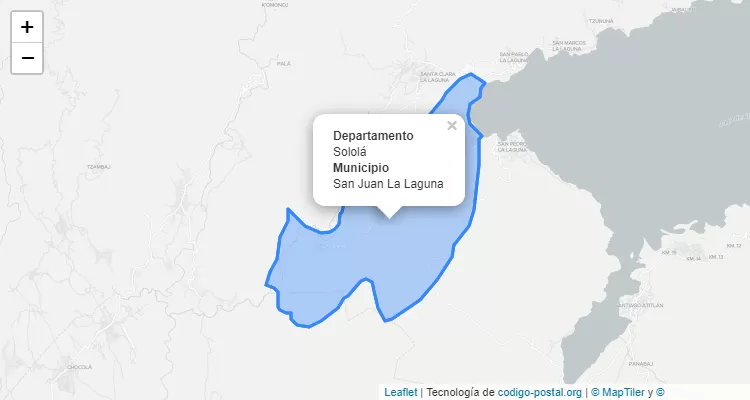 Código Postal San Juan la Laguna, Sololá - Guatemala