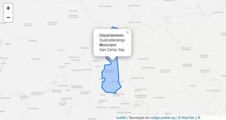 Código Postal San Carlos Sija, Quetzaltenango - Guatemala