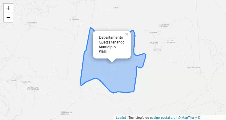 Código Postal Sibilia, Quetzaltenango - Guatemala
