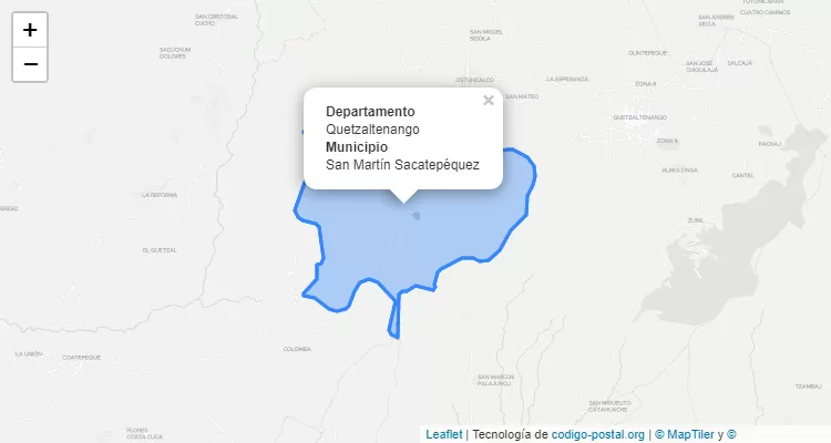 Código Postal San Martin Sacatepequez, Quetzaltenango - Guatemala