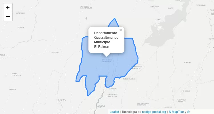 Código Postal El Palmar, Quetzaltenango - Guatemala