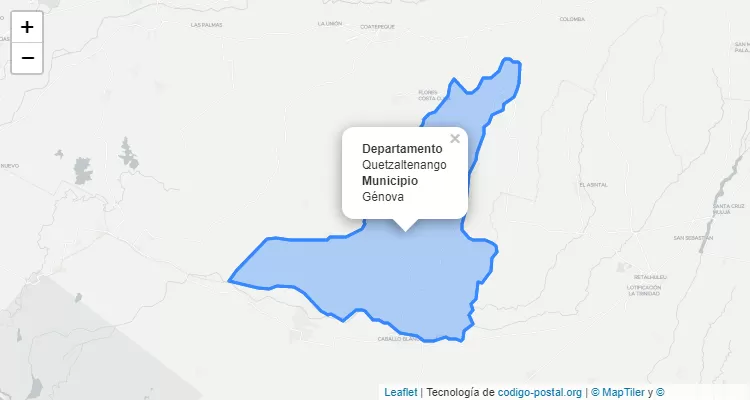 Código Postal Genova, Quetzaltenango - Guatemala